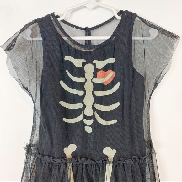 GIRLS H&M skeleton dress costume tulle heart 1142 - Picture 3 of 9